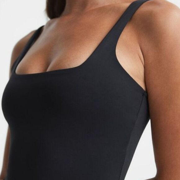 Nwot Good American Size 4/XL Black Scuba Tank Square Neck Bodysuit Women's - Picture 4 of 13